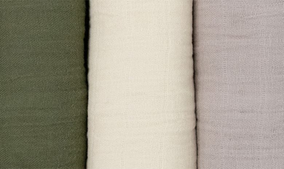 Little Unicorn 3-pack Muslin Swaddle Blanket In Fern 2