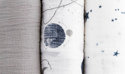 Little Unicorn 3-pack Muslin Swaddle Blanket In Planetary 2