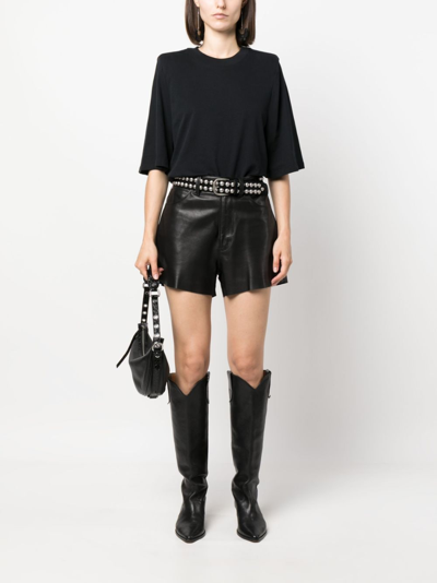 Isabel Marant Crew-neck Organic Cotton T-shirt In Black