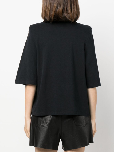 Isabel Marant Crew-neck Organic Cotton T-shirt In Black