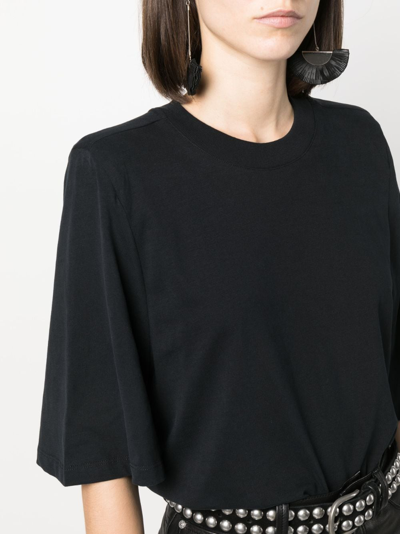 Isabel Marant Crew-neck Organic Cotton T-shirt In Black