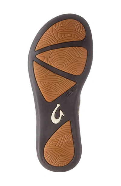 Shop Olukai Ho Opio Leather Flip Flop In Tan/ Mo O