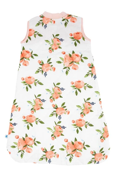 Little Unicorn Quilted Cotton Muslin Wearable Blanket In Watercolor Roses