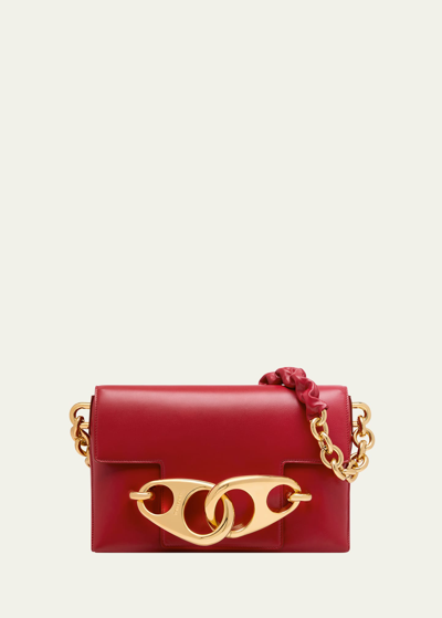 Shop Tom Ford Carine Medium Leather Chain Shoulder Bag In 1r009 Red