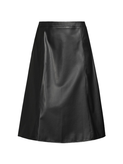 Shop Gabriella Rossetti Women's Eva Vegan Leather Midi-skirt In Black