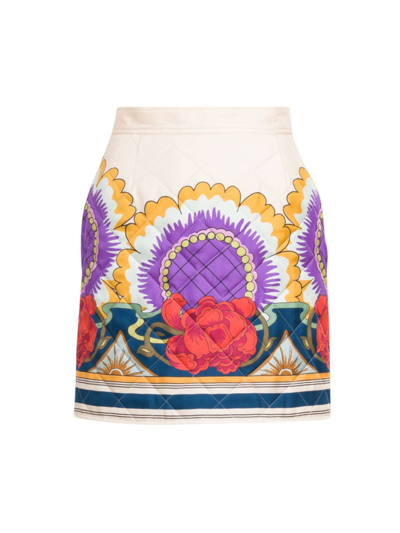 Shop La Doublej Women's Edie Quilted Miniskirt In Foulard Liberty Piazzato