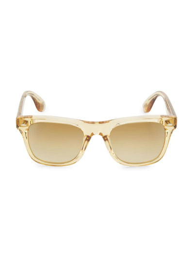 Shop Brunello Cucinelli Women's  X Oliver Peoples 50mm Acetate Square Sunglasses In Champagne