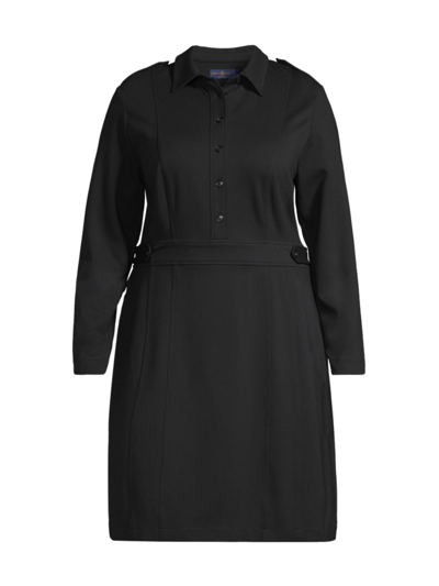 Shop Gabriella Rossetti Women's Elena Knee-length Shirtdress In Black