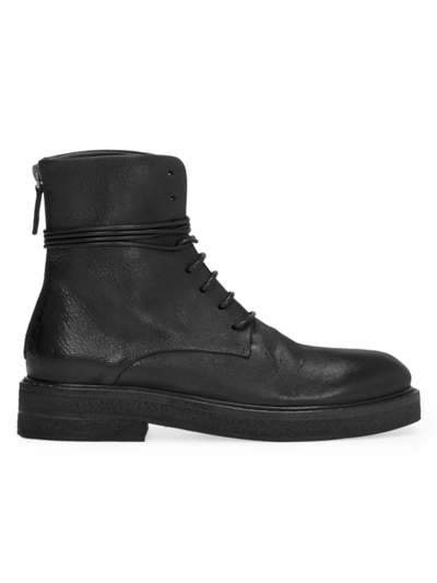 Shop Marsèll Women's Parrucca Leather Combat Boots In Black