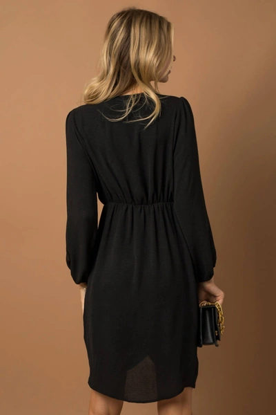 Shop Gilli Surplice Wrap Pleated Dress In Black