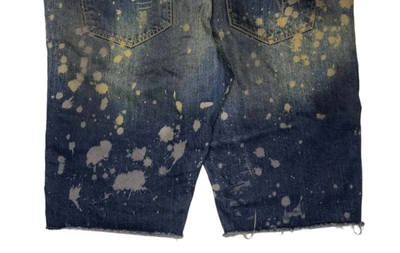 Embellish Men's Distressed Denim Short In Dark Wash In Blue