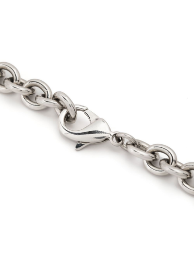 Dsquared2 Logo-plaque Chain-link Necklacr In Silver