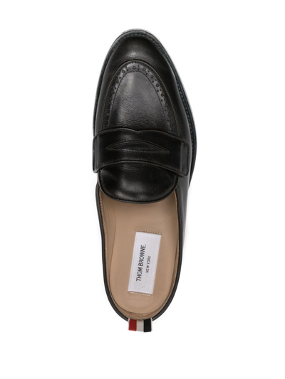 Shop Thom Browne Varsity Slip-on Penny Loafers In Brown