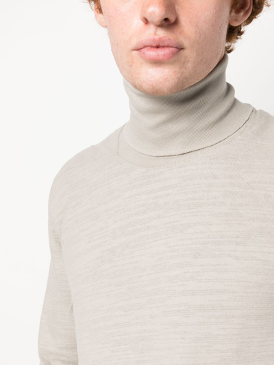 Shop Rick Owens Surf Marl-knit Jumper In Neutrals