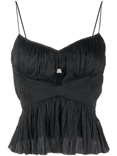 Shop Ulla Johnson Lise Cut-out Tank Top In Black