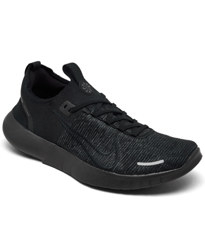 Shop Nike Men's Free Run Fly Knit Next Nature Running Sneakers From Finish Line In Black