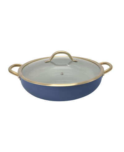 Shop Sedona Ceramic 13" Everyday Pan With Lid In Denim