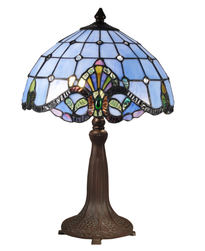 Shop Dale Tiffany Baroque Table Lamp In Blue