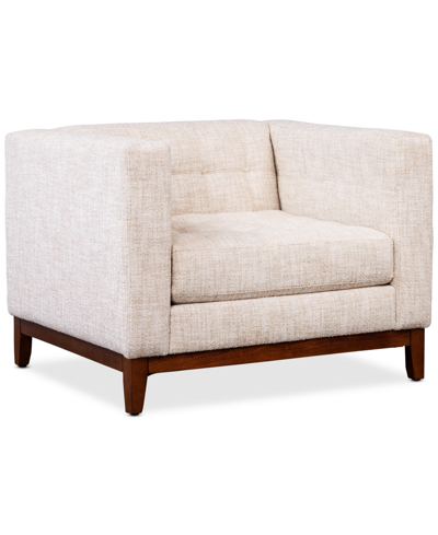 Shop Furniture Bannard 39" Fabric Arm Chair, Created For Macy's In Oatmeal