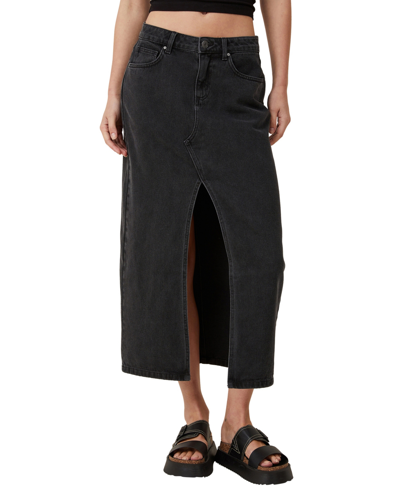 Shop Cotton On Women's Bailey Maxi Skirt In Graphite Black