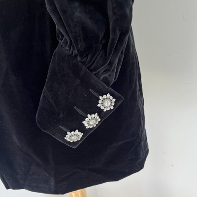 Pre-owned Alexandre Vauthier Black Velvet Dress,