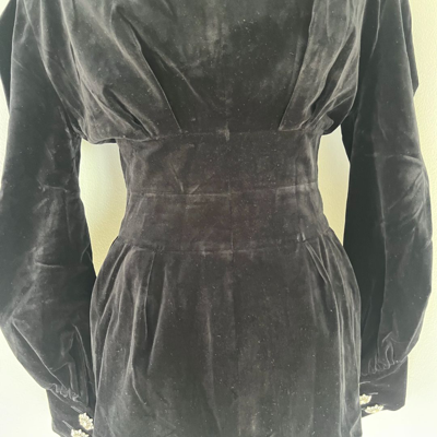 Pre-owned Alexandre Vauthier Black Velvet Dress,