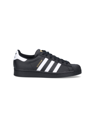 Shop Adidas Originals "superstar" Sneakers In Black  