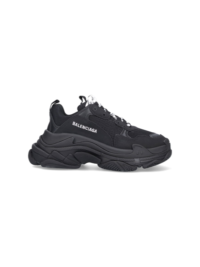 Shop Balenciaga Sneakers "triple S" In Black  