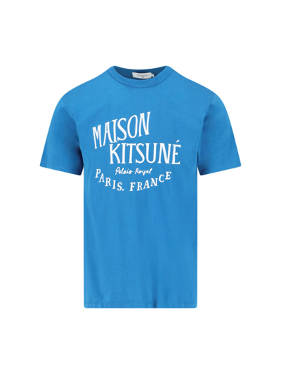 Shop Maison Kitsuné T-shirt "palais Royal" In Blue