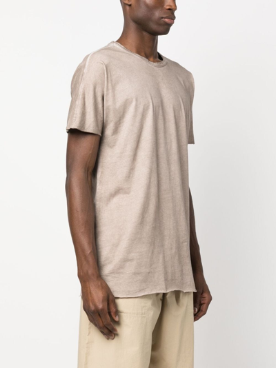 Shop Isaac Sellam Experience Tape-detail Organic Cotton T-shirt In Nude