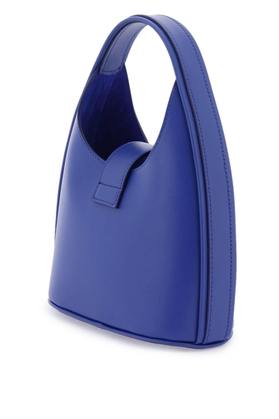 Shop Ferragamo Mini Leather Hobo Bag In Blue