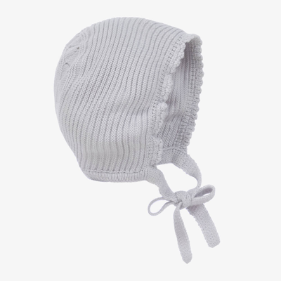 Shop Artesania Granlei Grey Knitted Baby Bonnet