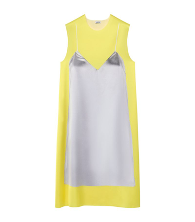 Shop Loewe Trompe-lâ€™oeil A-line Midi Dress In Yellow