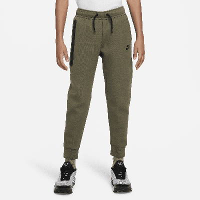 Shop Nike Sportswear Tech Fleece Big Kids' (boys') Pants In Green
