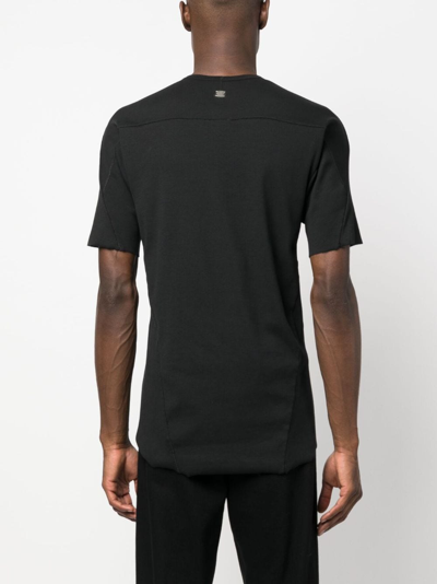 Shop Isaac Sellam Experience Logo-patch Organic Cotton T-shirt In Black