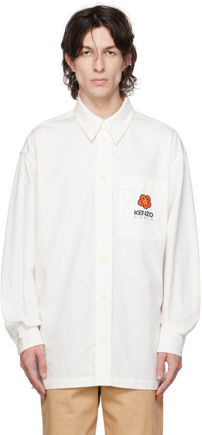 Shop Kenzo Off-white  Paris Boke Flower Shirt In 02 - Off White
