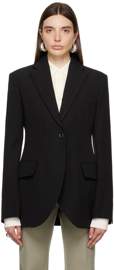 Shop Jil Sander Black Tailored Blazer In 001 Black