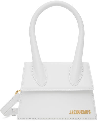 Shop Jacquemus White 'le Chiquito Moyen' Bag In 100 White