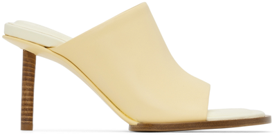 Shop Jacquemus Off-white Le Raphia 'les Mules Rond Carré' Mules In 110 Off-white