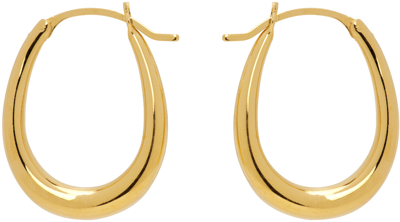 Shop Sophie Buhai Gold Tiny Egg Hoop Earrings In 18k Gold Vermeil
