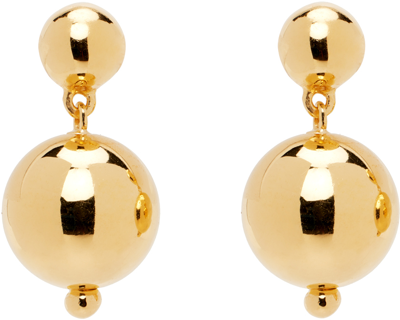 Shop Sophie Buhai Gold Ball Drop Earrings In 18k Gold Vermeil