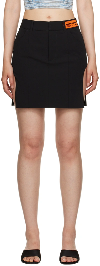Heron Preston Gabardine Cut Out Skirt In Black No Color