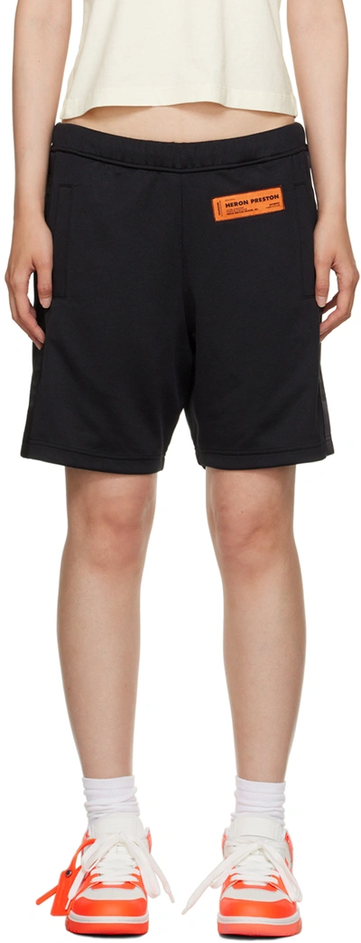 Shop Heron Preston Black 'nf' Shorts In Black No Color