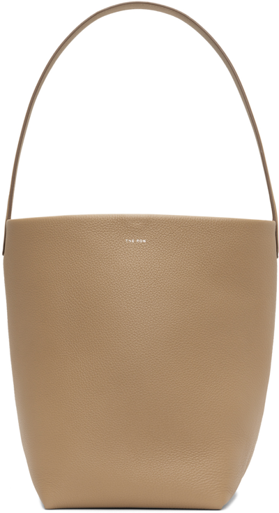 Shop The Row Taupe Medium N/s Park Tote In Dark Taupe Pld