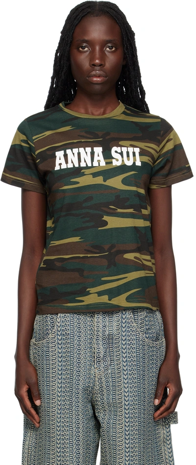 Shop Anna Sui Ssense Exclusive Green T-shirt