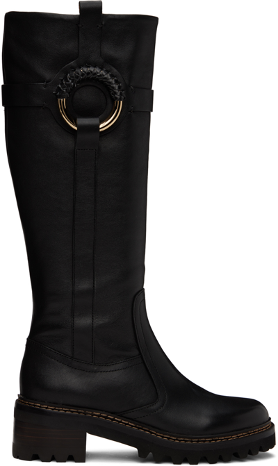 Shop See By Chloé Black Hana Boots In 999 Black