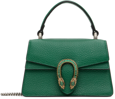 Shop Gucci Green Mini Dionysus Bag In 3120 Emerald/emerald