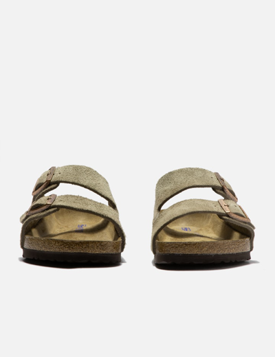 Shop Birkenstock Arizona Soft Footbed Slides In Beige