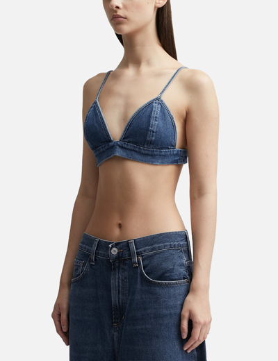 Agolde Sleeveless Bra In Blue