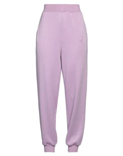 Shop Face To Face Style Woman Pants Lilac Size 4 Viscose, Pes - Polyethersulfone In Purple